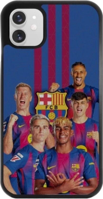 iPhone 11 FC Barcelona 3D mobildeksel, svart