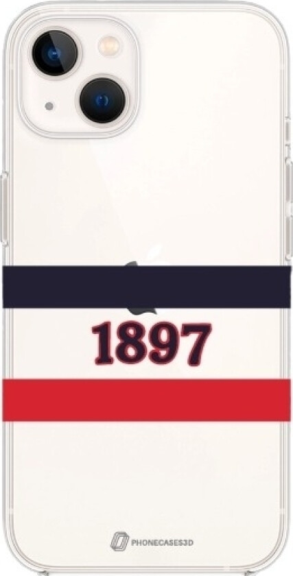 iPhone 13 HIFK Hockey Clear case -mobildeksel, hvit