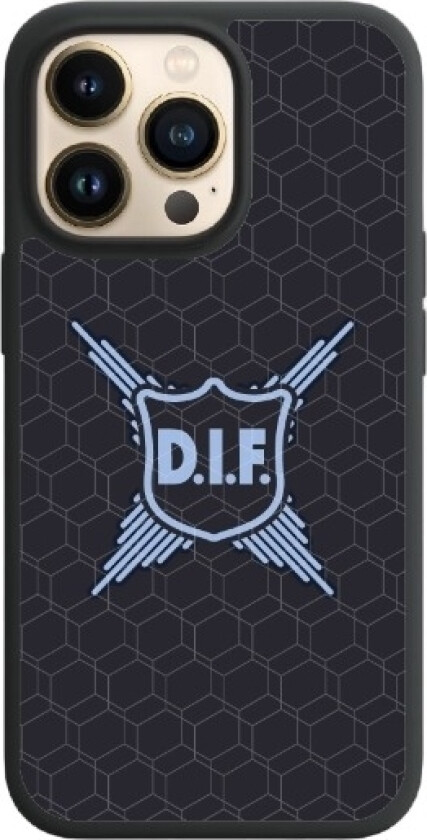 iPhone 14 Pro Djurgårdens IF 3D mobildeksel, svart