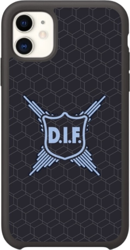 iPhone 11 Djurgårdens IF 3D mobildeksel, svart
