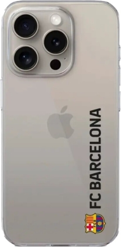 iPhone 16 Pro FC Barcelona Clear case -mobildeksel, hvit