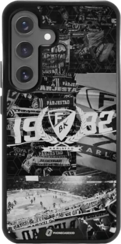 Samsung Galaxy S25 Färjestad BK 3D mobildeksel, svart