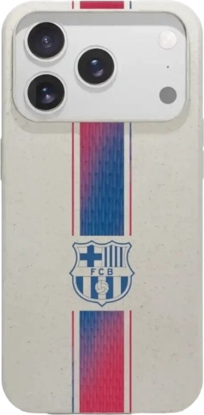 iPhone 17 Pro Max FC Barcelona komposterbart deksel, hvit