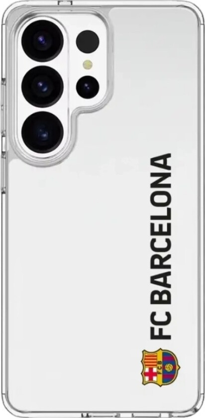 Samsung Galaxy S26 Ultra FC Barcelona Clear case -mobildeksel, hvit