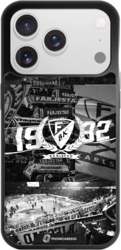 iPhone 17 Pro Max Färjestad BK 3D mobildeksel, svart