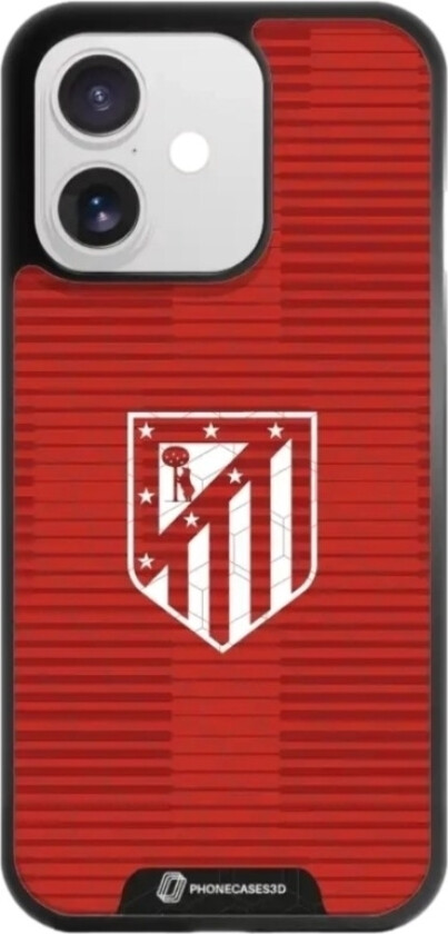 iPhone 17 Atlético de Madrid 3D mobildeksel, svart