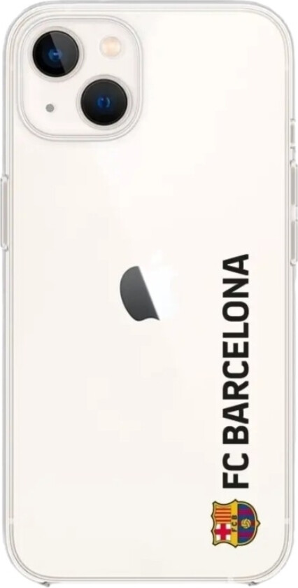iPhone 13 FC Barcelona Clear case -mobildeksel, hvit