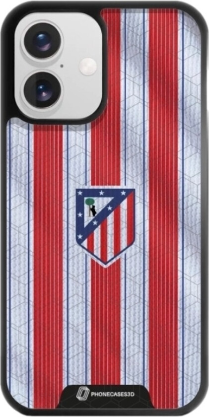 iPhone 16 Atlético de Madrid 3D mobildeksel, svart