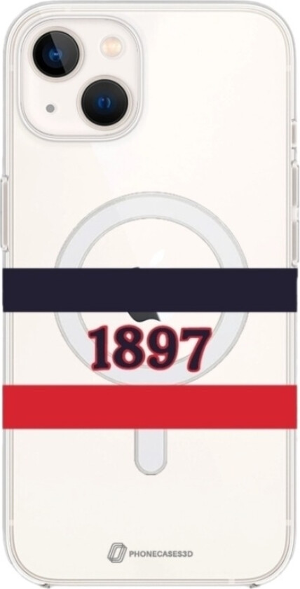 iPhone 14 HIFK Hockey Clear case (MagSafe) -mobildeksel, hvit