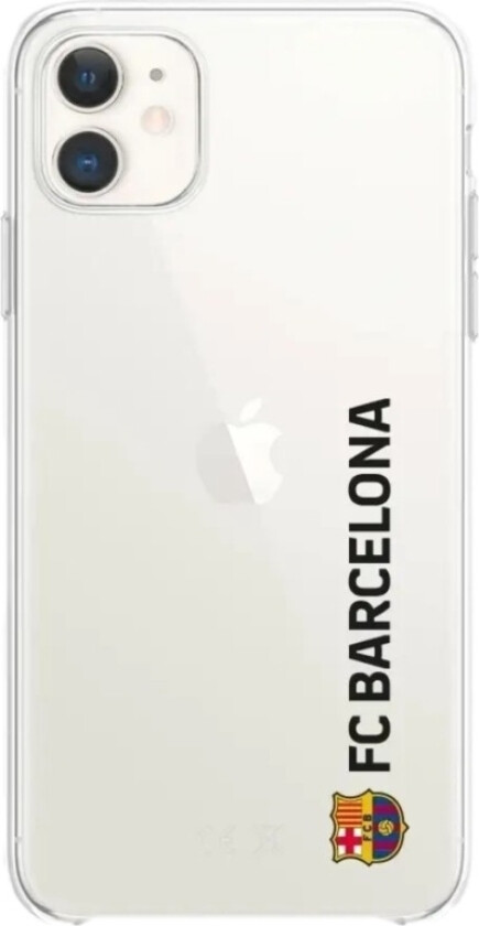 iPhone 11 FC Barcelona Clear case -mobildeksel, hvit