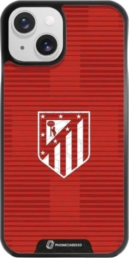 iPhone 15 Atlético de Madrid 3D mobildeksel, svart