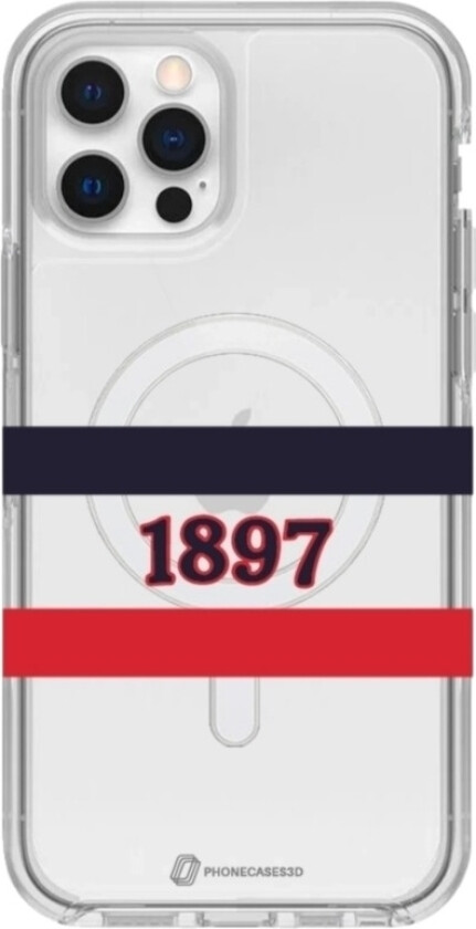 iPhone 12 HIFK Hockey Clear case (MagSafe) -mobildeksel, hvit