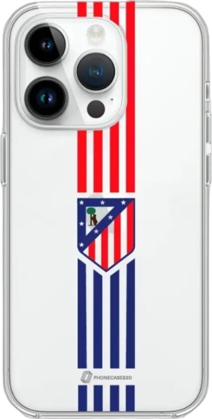 iPhone 14 Pro Atlético de Madrid Clear case -mobildeksel, hvit