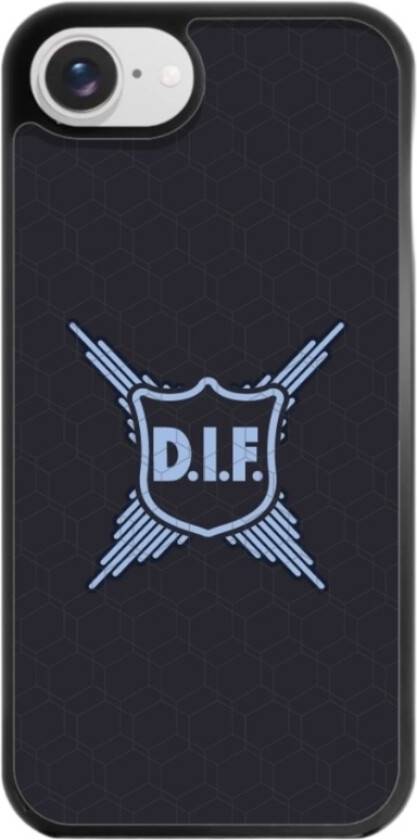 iPhone 16e Djurgårdens IF 3D mobildeksel, svart