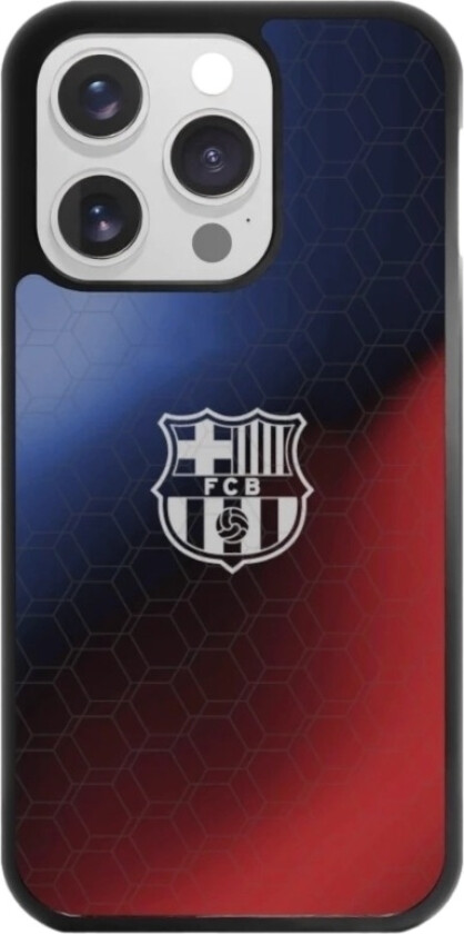 iPhone 15 Pro FC Barcelona 3D mobildeksel, svart