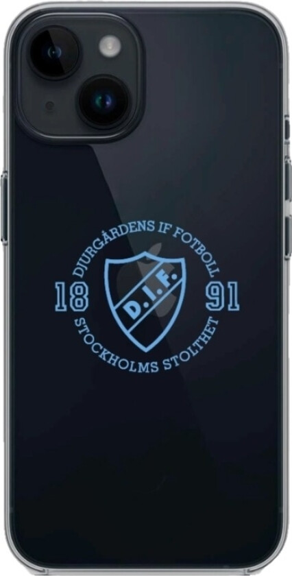 iPhone 14 Djurgårdens IF Clear case -mobildeksel, svart