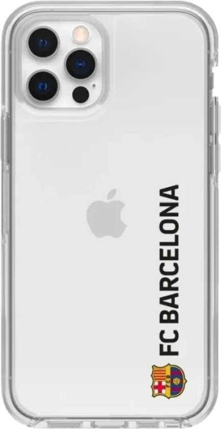 iPhone 12 FC Barcelona Clear case -mobildeksel, hvit