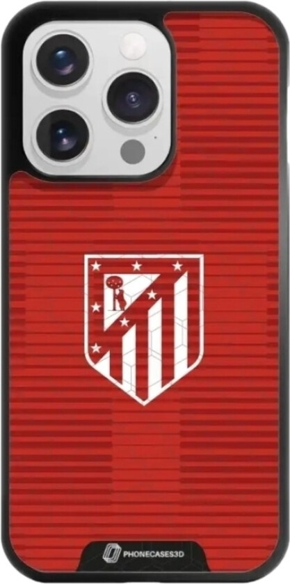 iPhone 16 Pro Atlético de Madrid 3D mobildeksel, svart