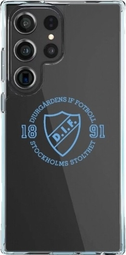 Samsung Galaxy S25 Ultra Djurgårdens IF Clear case -mobildeksel, svart