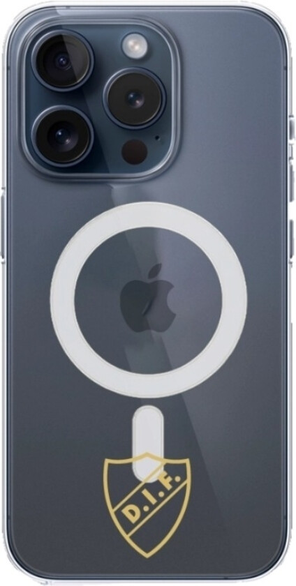 iPhone 15 Pro Djurgårdens IF Clear case (MagSafe) -mobildeksel, svart