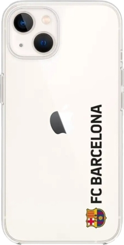 iPhone 14 FC Barcelona Clear case -mobildeksel, hvit
