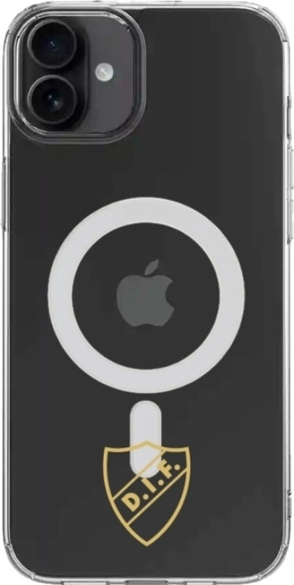 iPhone 16 Djurgårdens IF Clear case (MagSafe) -mobildeksel, svart