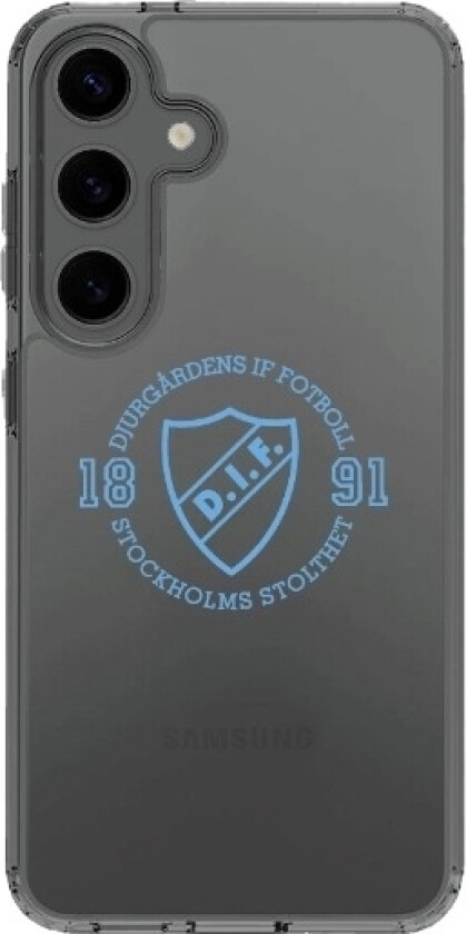 Samsung Galaxy S25 Djurgårdens IF Clear case -mobildeksel, svart