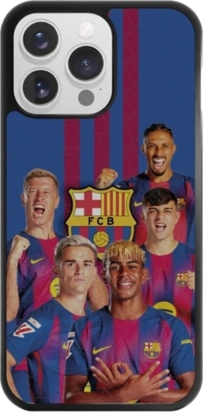 iPhone 16 Pro Max FC Barcelona 3D mobildeksel, svart