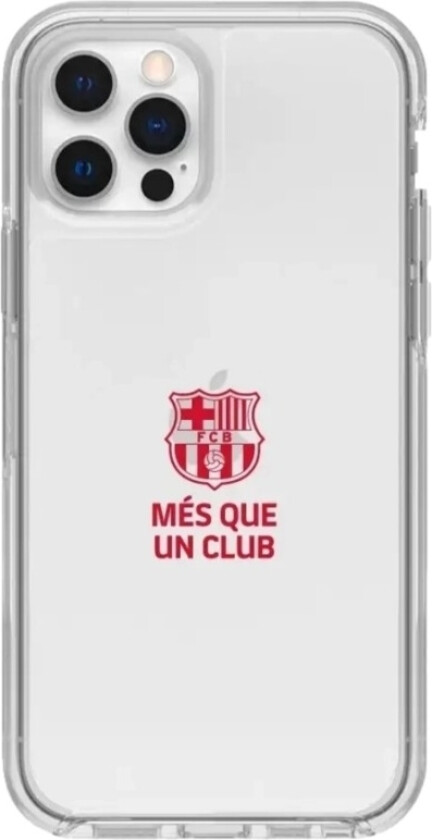 iPhone 12 FC Barcelona Clear case -mobildeksel, svart