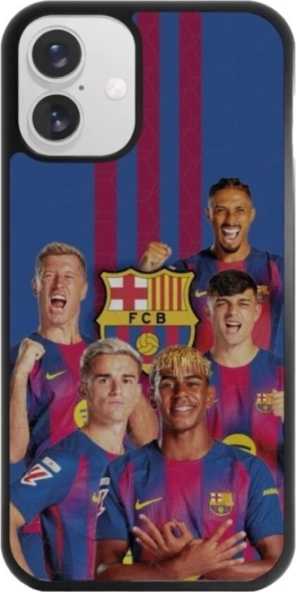 iPhone 16 Plus FC Barcelona 3D mobildeksel, svart
