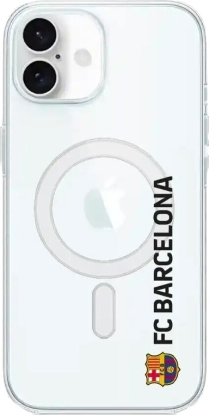 iPhone 16 FC Barcelona Clear case (MagSafe) -mobildeksel, hvit