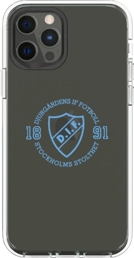 iPhone 12 Djurgårdens IF Clear case -mobildeksel, svart