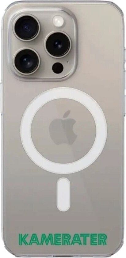 iPhone 15 Pro HamKam Clear case (MagSafe) -mobildeksel, hvit