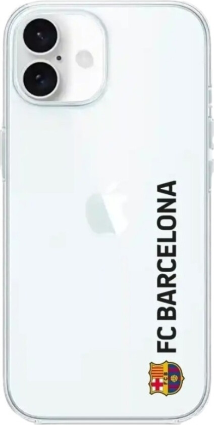 iPhone 16 FC Barcelona Clear case -mobildeksel, hvit