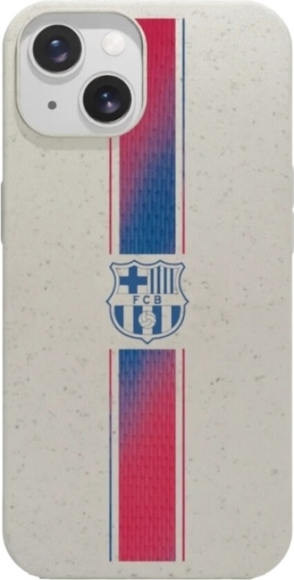 iPhone 15 FC Barcelona komposterbart deksel, hvit