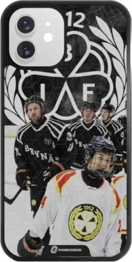 iPhone 12 Brynäs IF 3D mobildeksel, svart