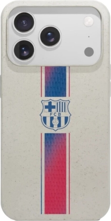 iPhone 17 Pro FC Barcelona komposterbart deksel, hvit