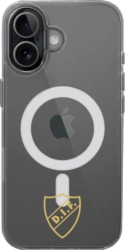 iPhone 17 Djurgårdens IF Clear case (MagSafe) -mobildeksel, svart