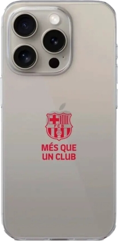 iPhone 16 Pro Max FC Barcelona Clear case -mobildeksel, svart