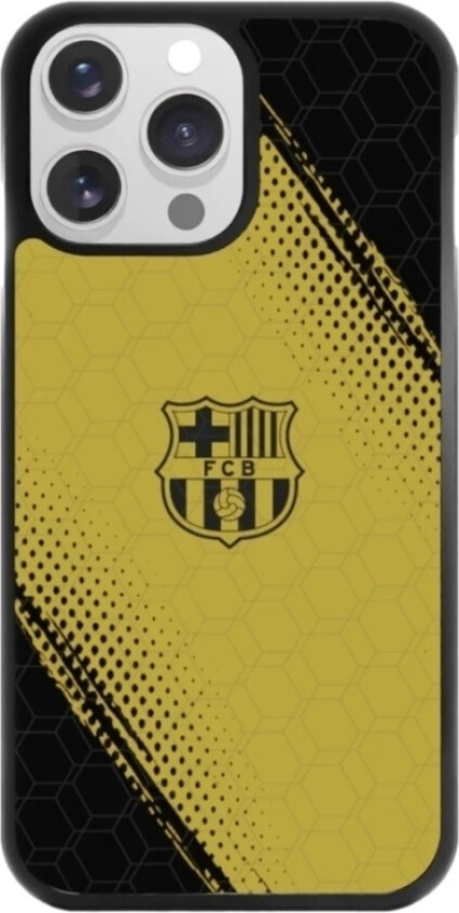 iPhone 14 Pro FC Barcelona 3D mobildeksel, svart