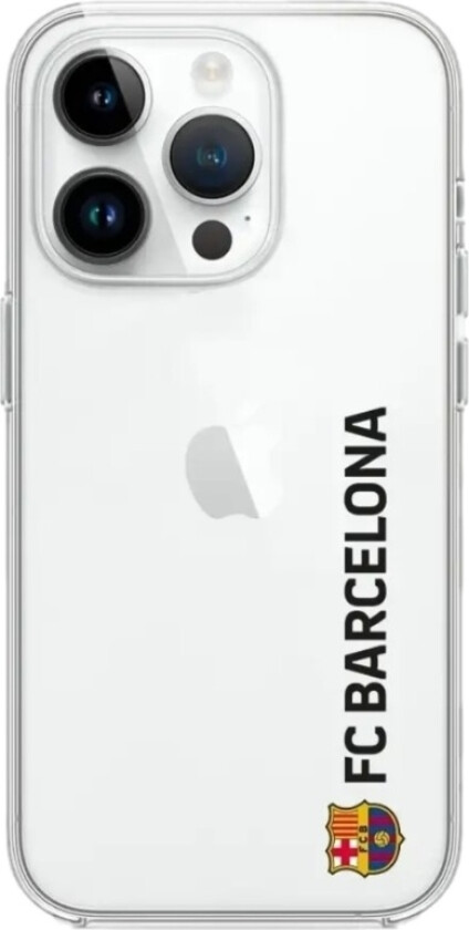 iPhone 14 Pro FC Barcelona Clear case -mobildeksel, hvit