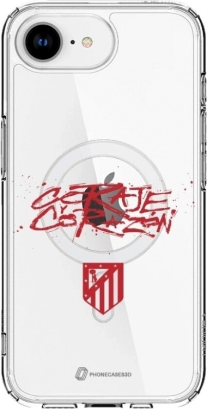 iPhone 16e Atlético de Madrid Clear case (MagSafe) -mobildeksel, hvit