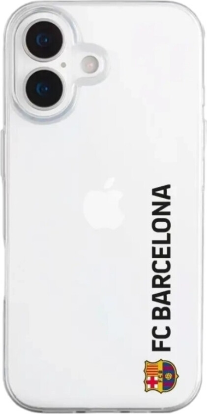 iPhone 17 FC Barcelona Clear case -mobildeksel, hvit
