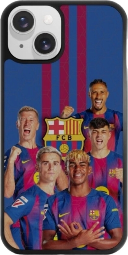 iPhone 14 FC Barcelona 3D mobildeksel, svart