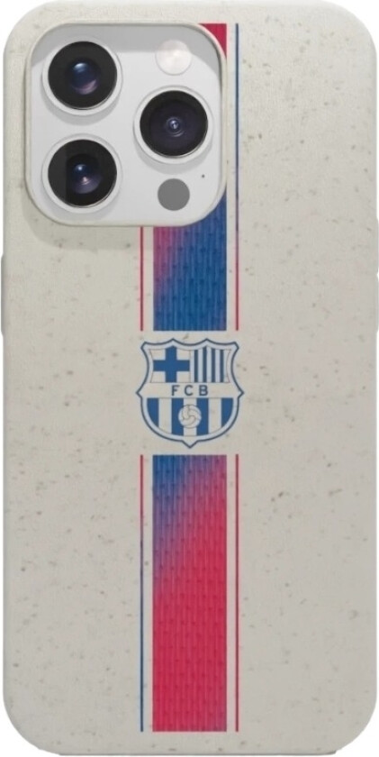 iPhone 16 Pro FC Barcelona komposterbart deksel, hvit