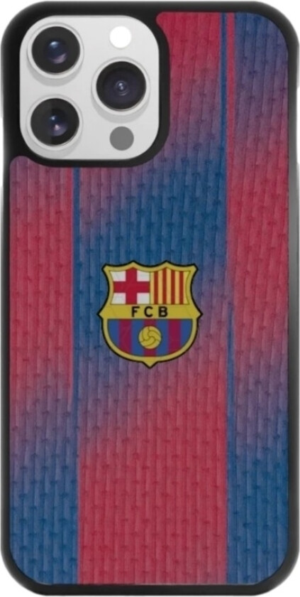 iPhone 14 Pro FC Barcelona 3D mobildeksel, svart