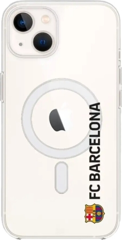 iPhone 14 FC Barcelona Clear case (MagSafe) -mobildeksel, hvit