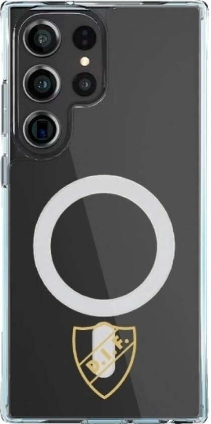Samsung Galaxy S25 Ultra Djurgårdens IF Clear case (MagSafe) -mobildeksel, svart