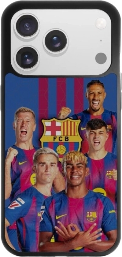 iPhone 17 Pro FC Barcelona 3D mobildeksel, svart