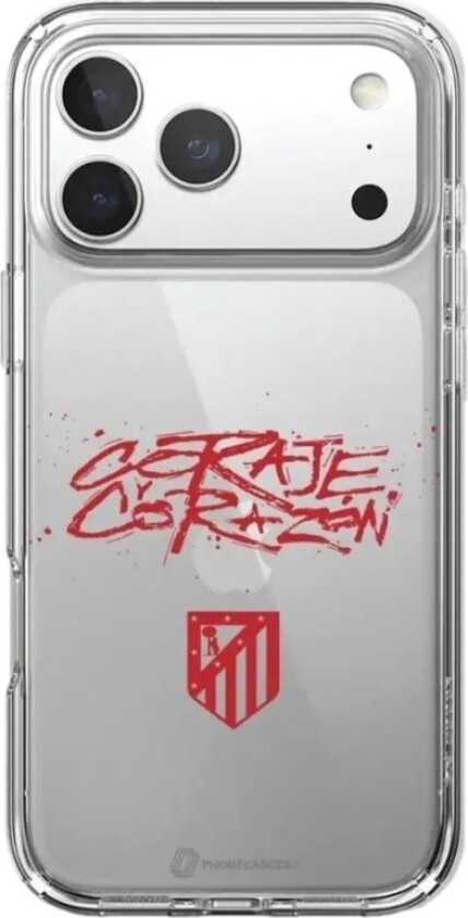 iPhone 17 Pro Max Atlético de Madrid Clear case -mobildeksel, hvit